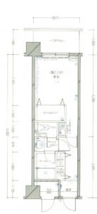 洋室ワンルーム（7.2帖）(間取)